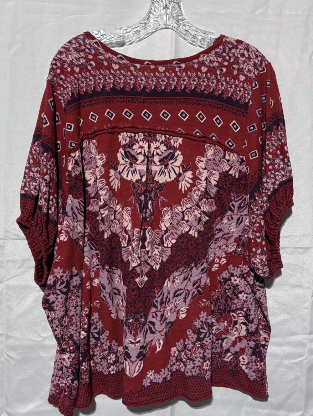 Free People Luly Teein red Bella Rosa Combo print Size XL - Picture 3 of 6